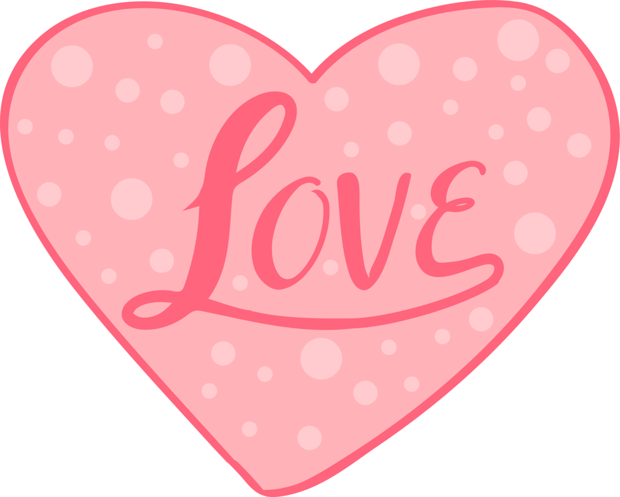 Pink love heart png