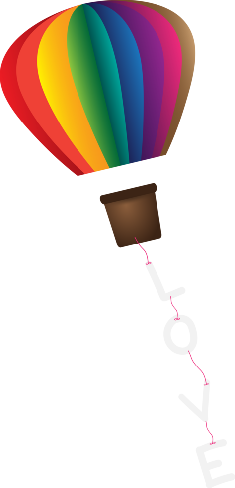 Colorful hot air balloon png