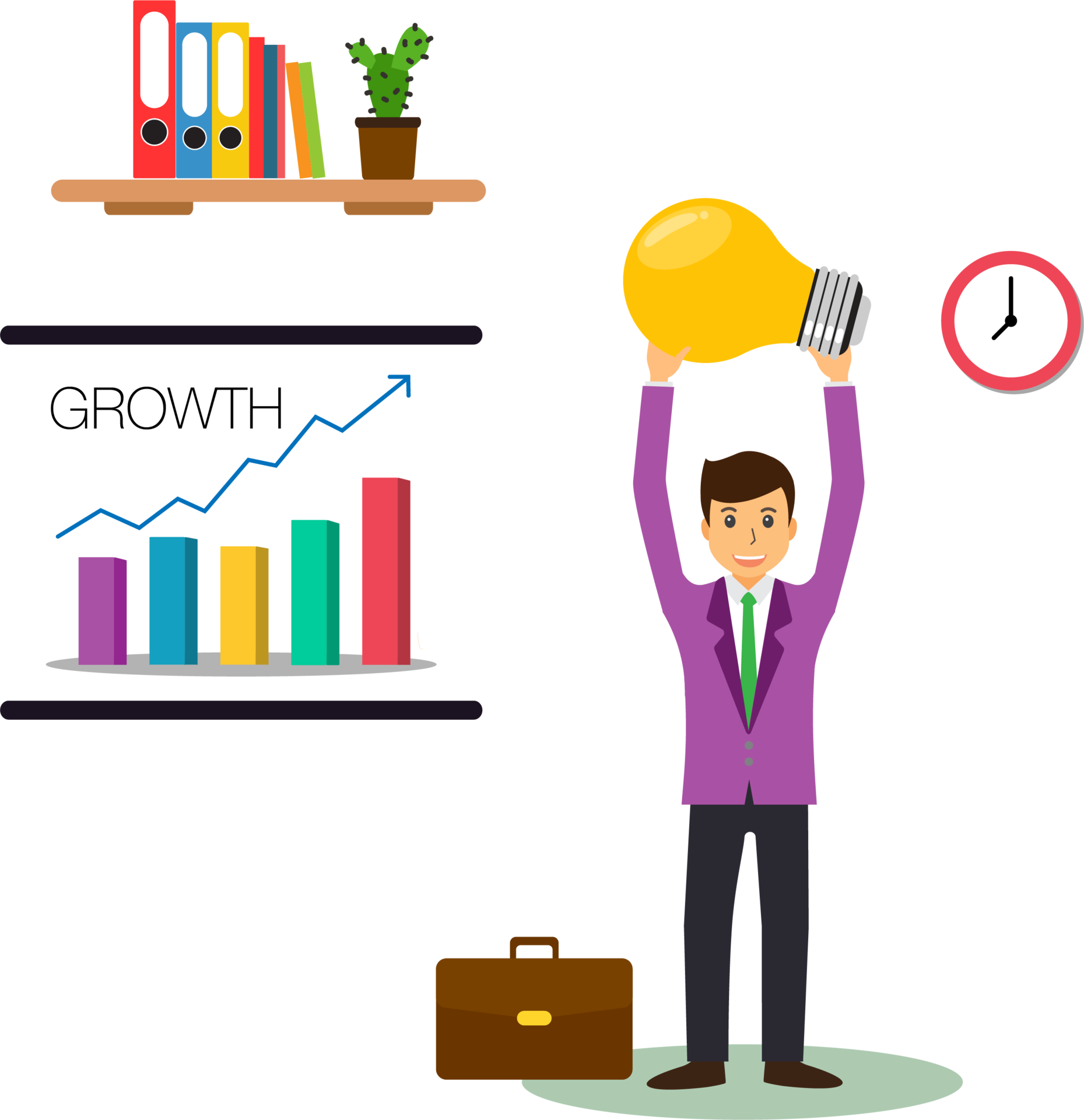 Job growth and achievement concept 13775469 PNG