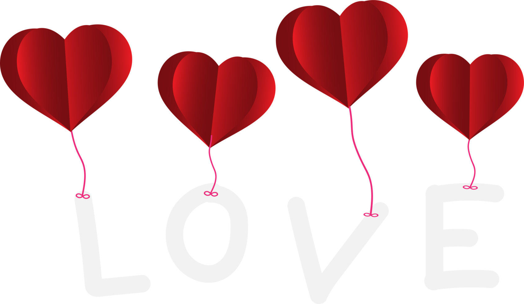 Love heart balloons 13775476 PNG