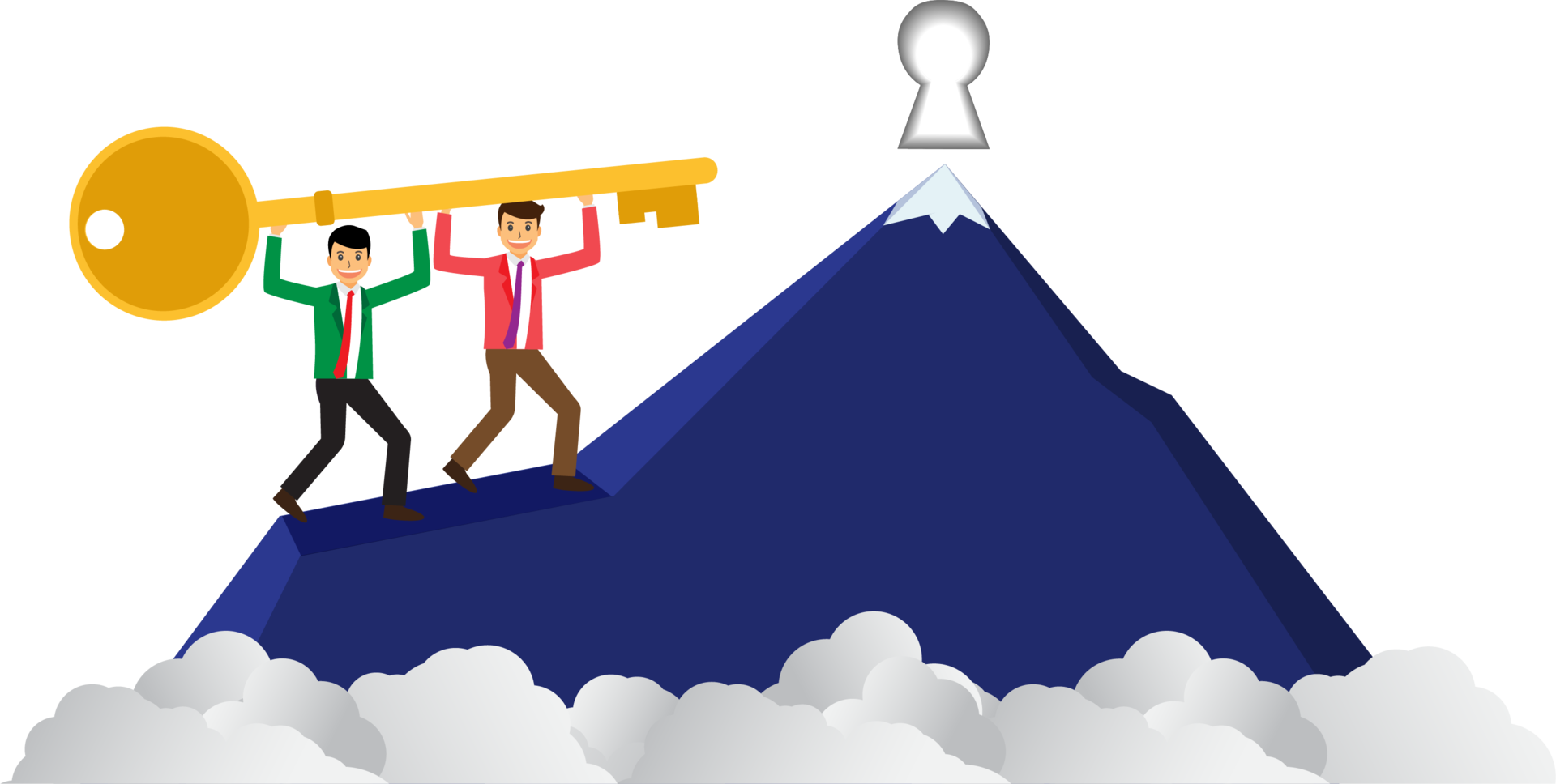 Team work concept with businessmen png