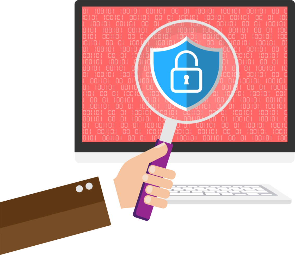 Cybersecurity concept crop-out png