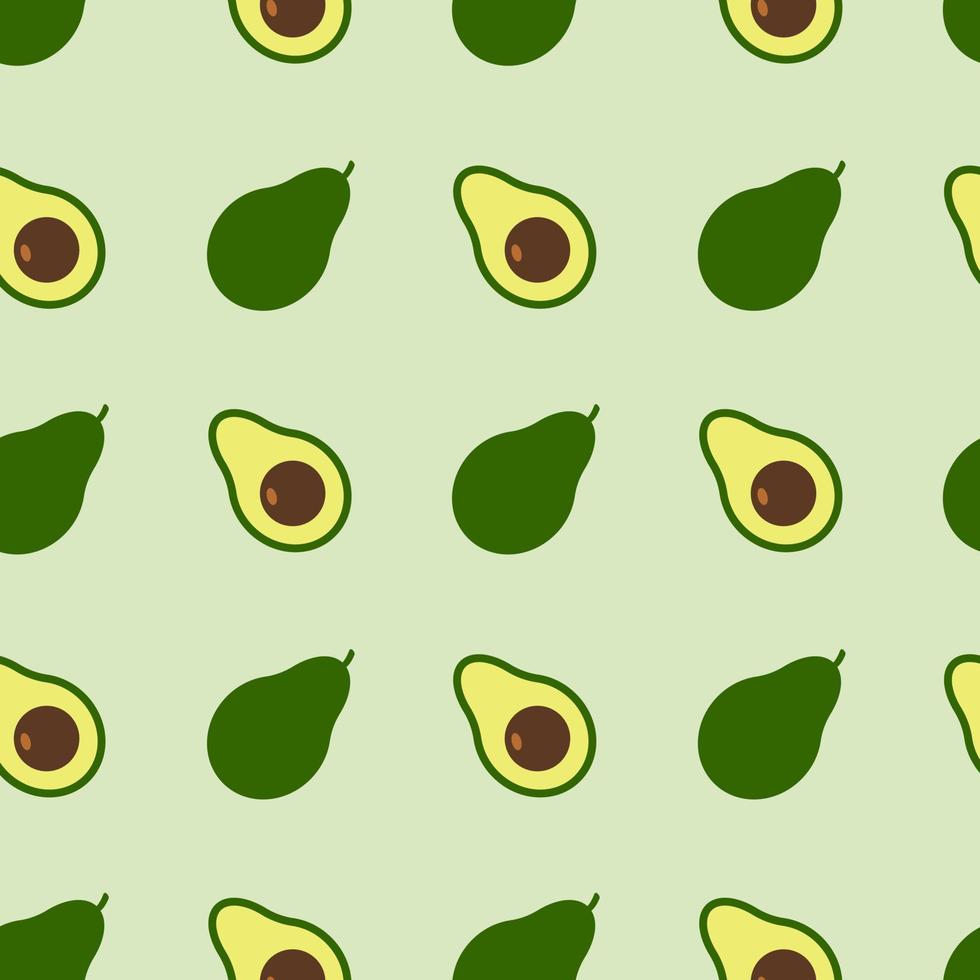 aguacate, patrón sin costuras, vector. vector