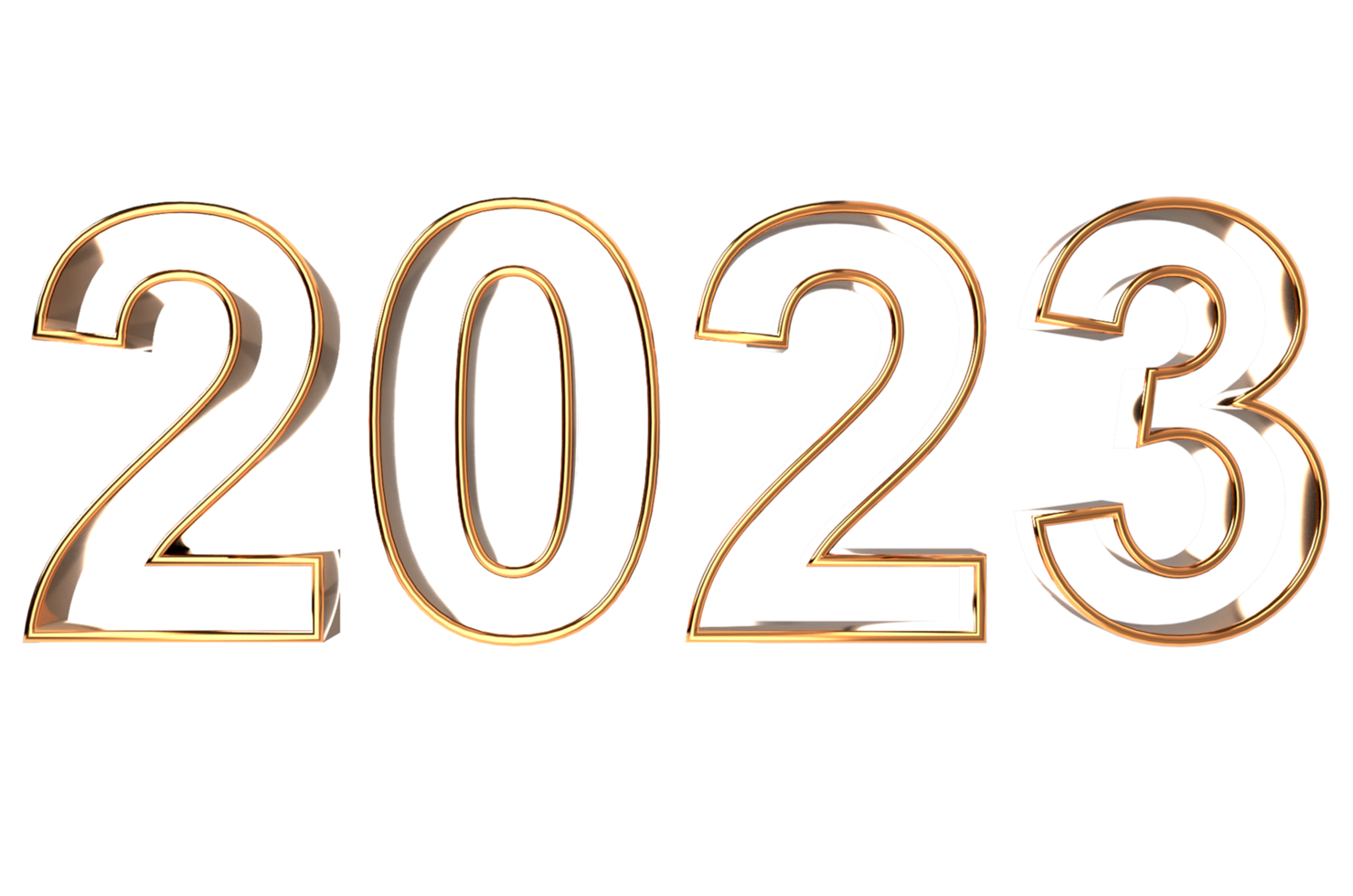 ny år 2023 modern design stil 3d typografi av 2023 logotyp png