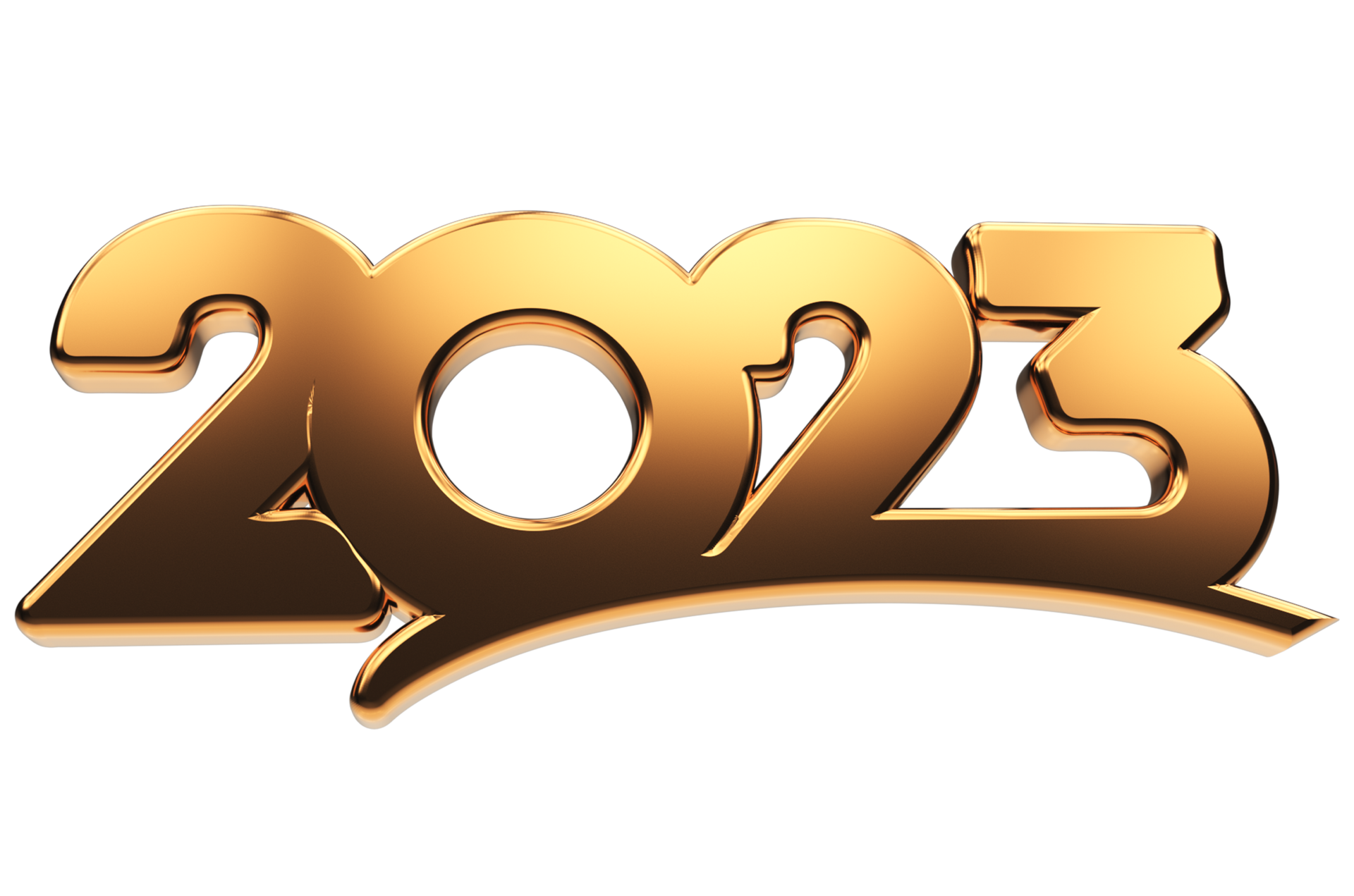 New year 2023 modern design style 3D typography of 2023 logo PNG ...