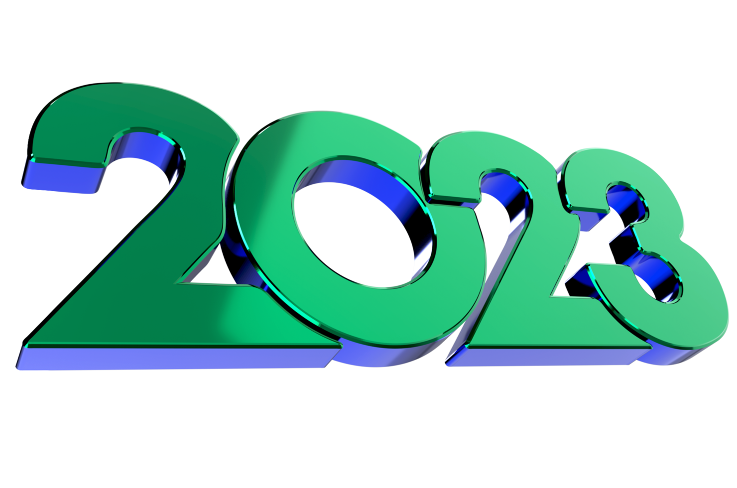 nieuw jaar 2023 modern ontwerp stijl 3d typografie van 2023 logo PNG