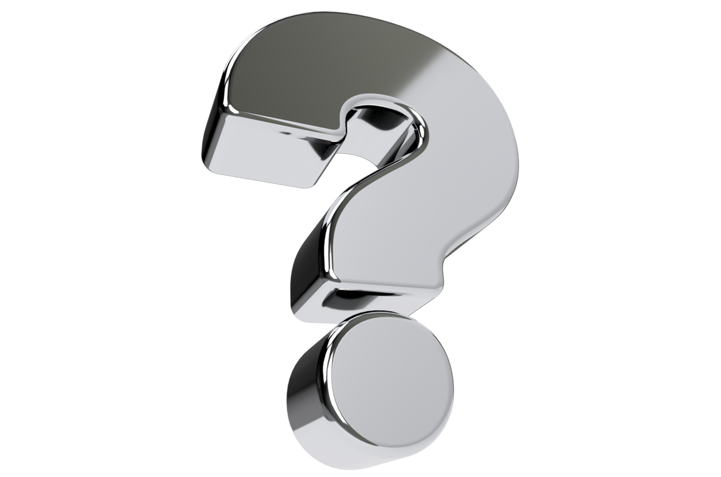 3d question mark on png background