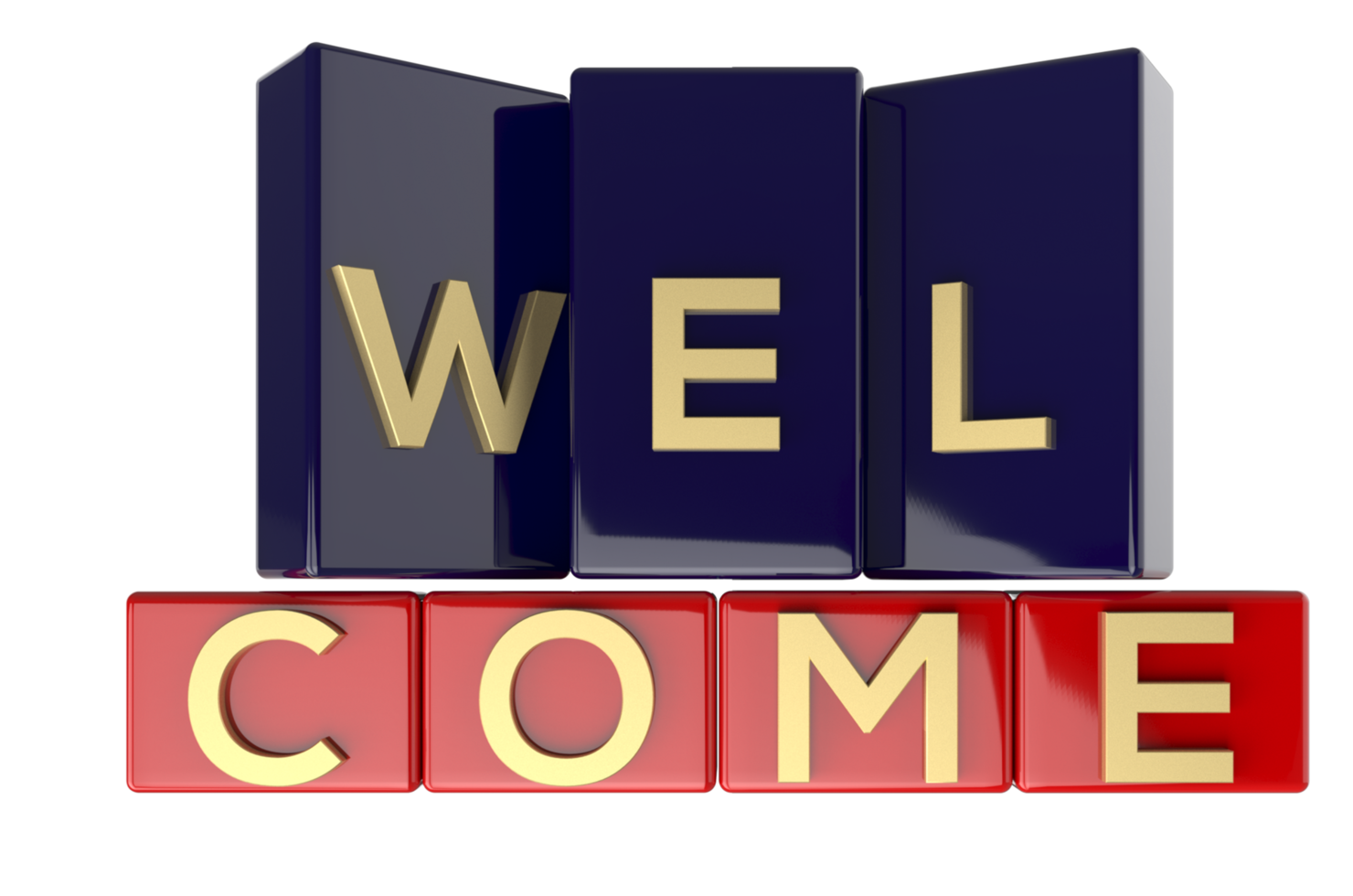 3D Welcome Banner PNG