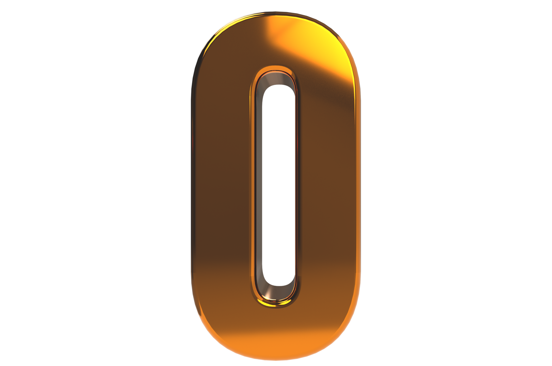 Number 0 3d render illustration 13775572 PNG