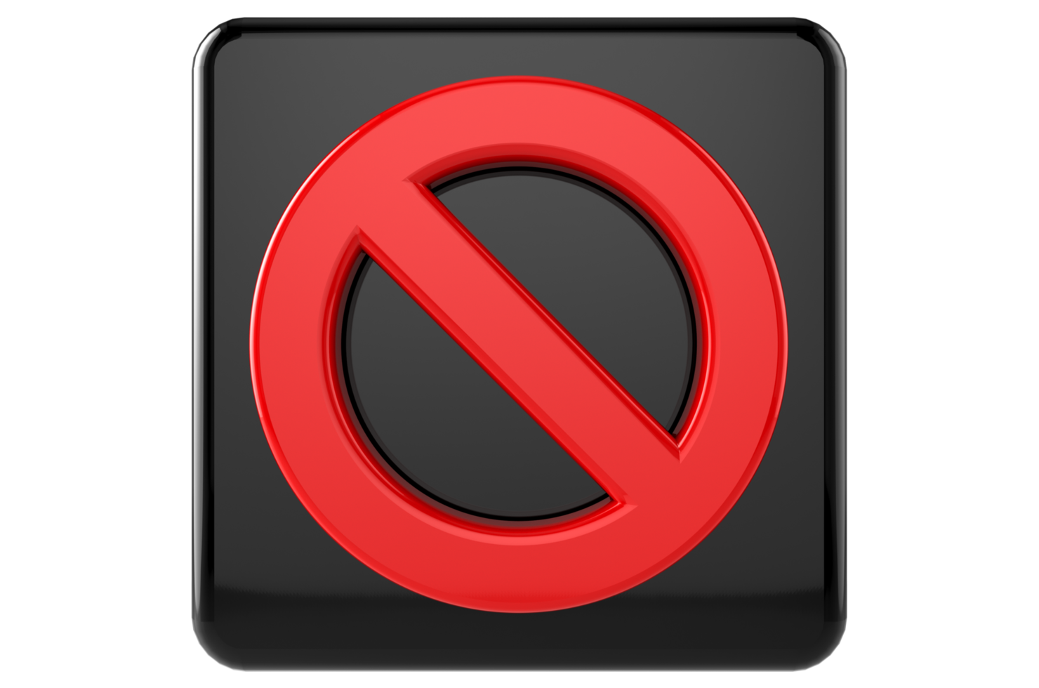 3D Render Forbidden Icon Transparent PNG