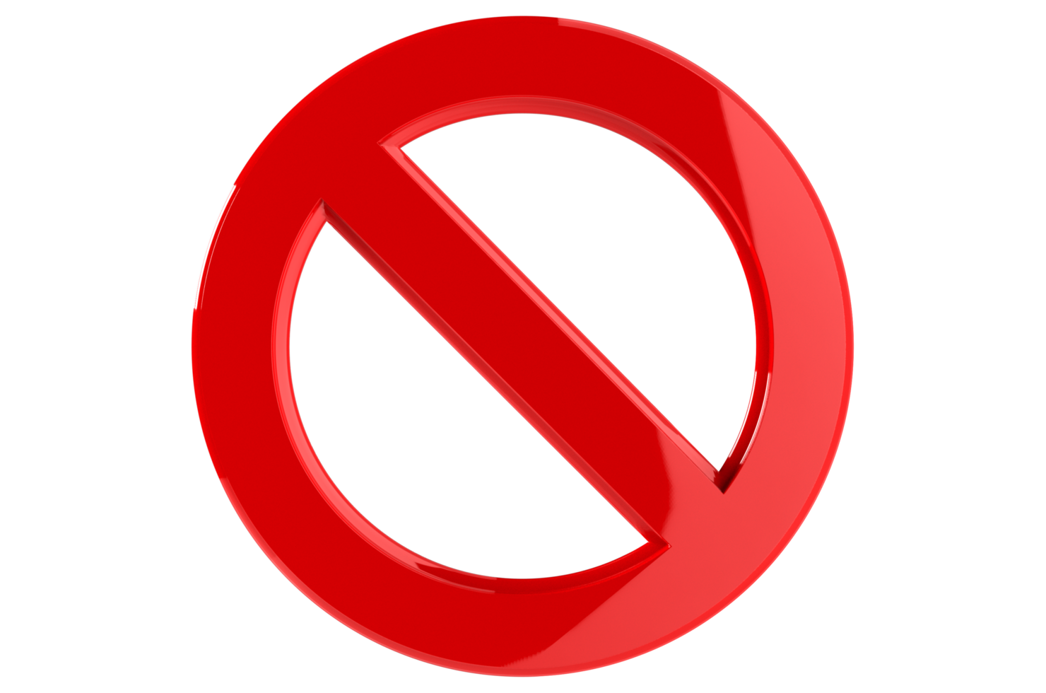 3D Render Forbidden Icon Transparent PNG