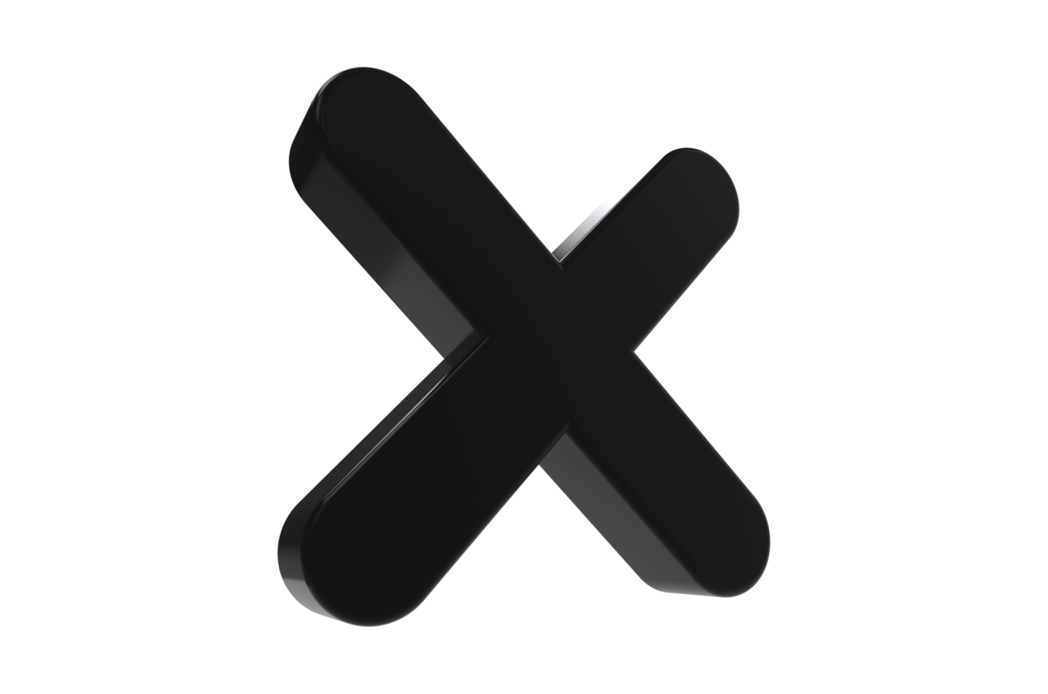 signe de croix 3d sur fond transparent png