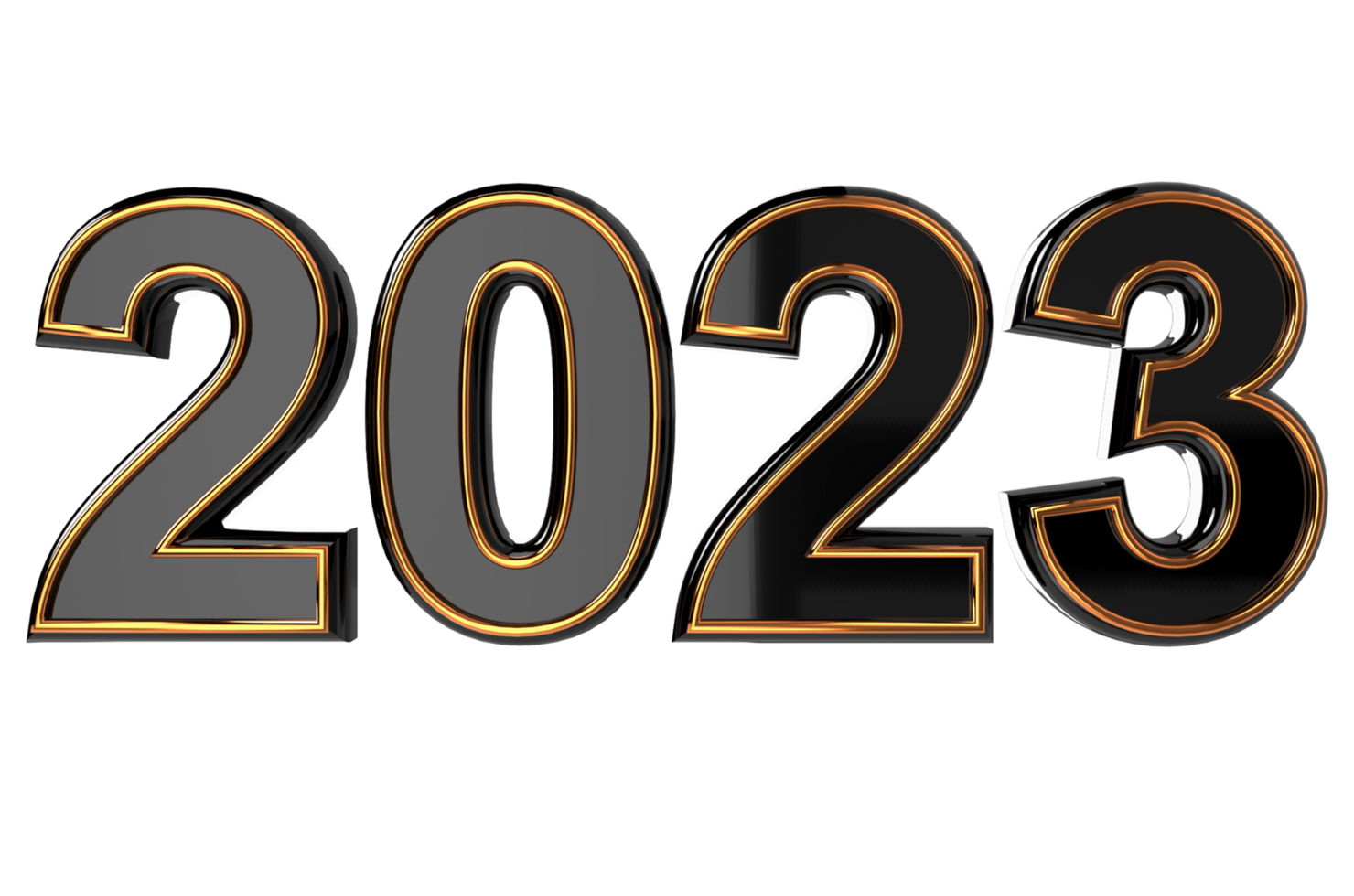 año nuevo 2023 estilo de diseño moderno tipografía 3d de 2023 logo png