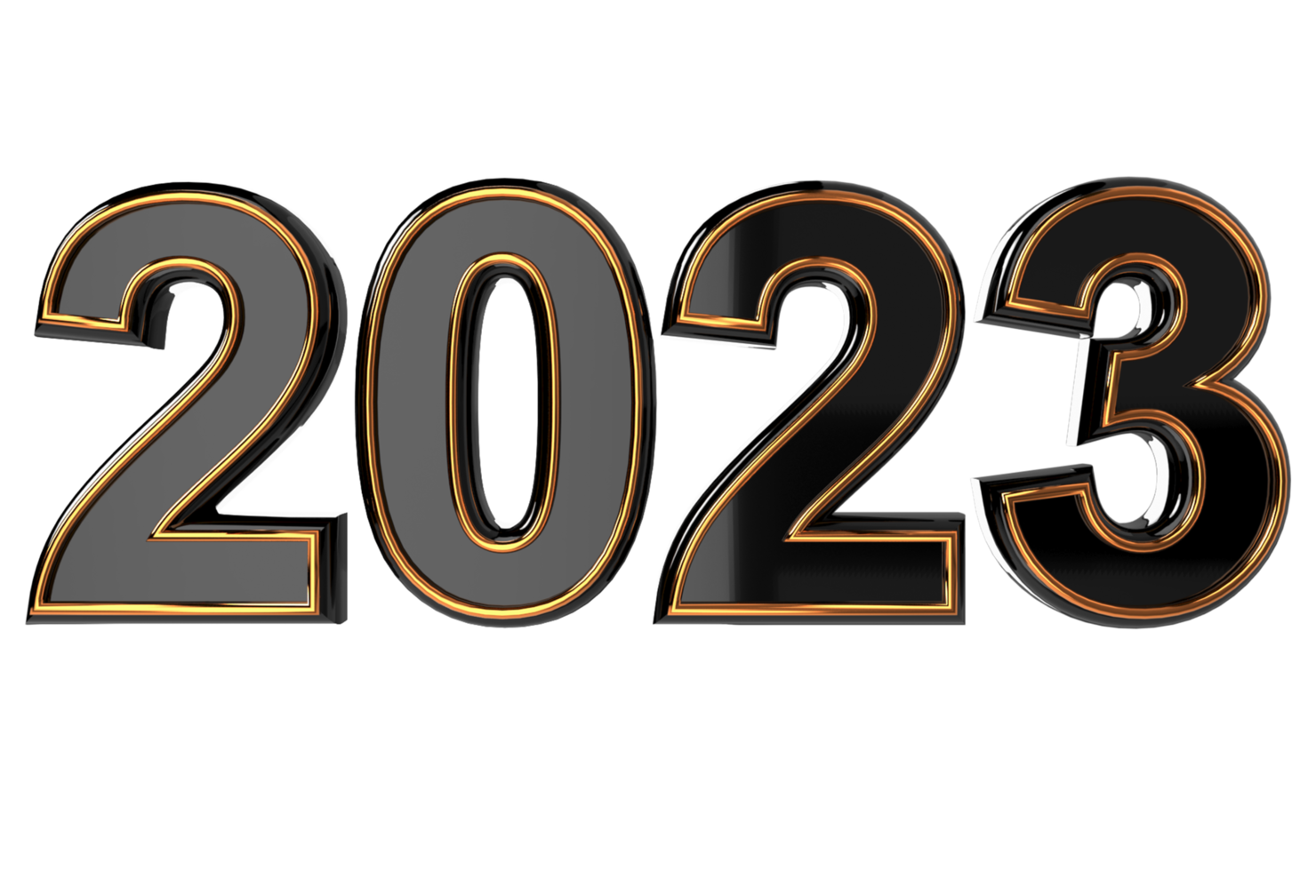 año nuevo 2023 estilo de diseño moderno tipografía 3d de 2023 logo png