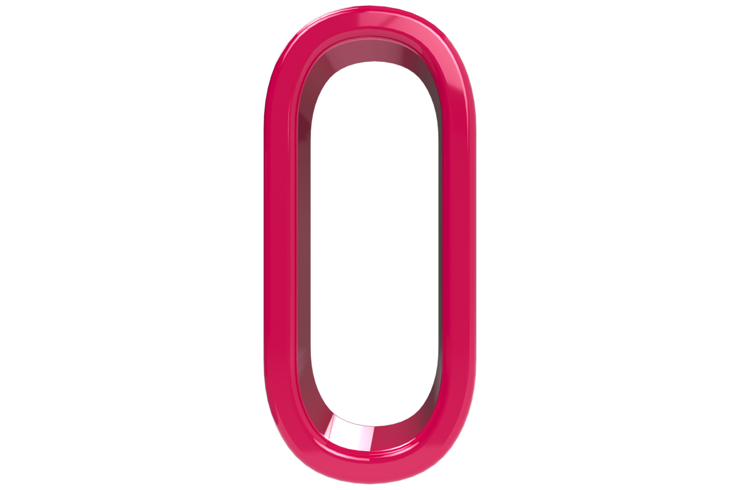 Pink number 0 isolated on transparent background. 3D rendered illustration. Best for anniversary, birthday party, new year celebration png