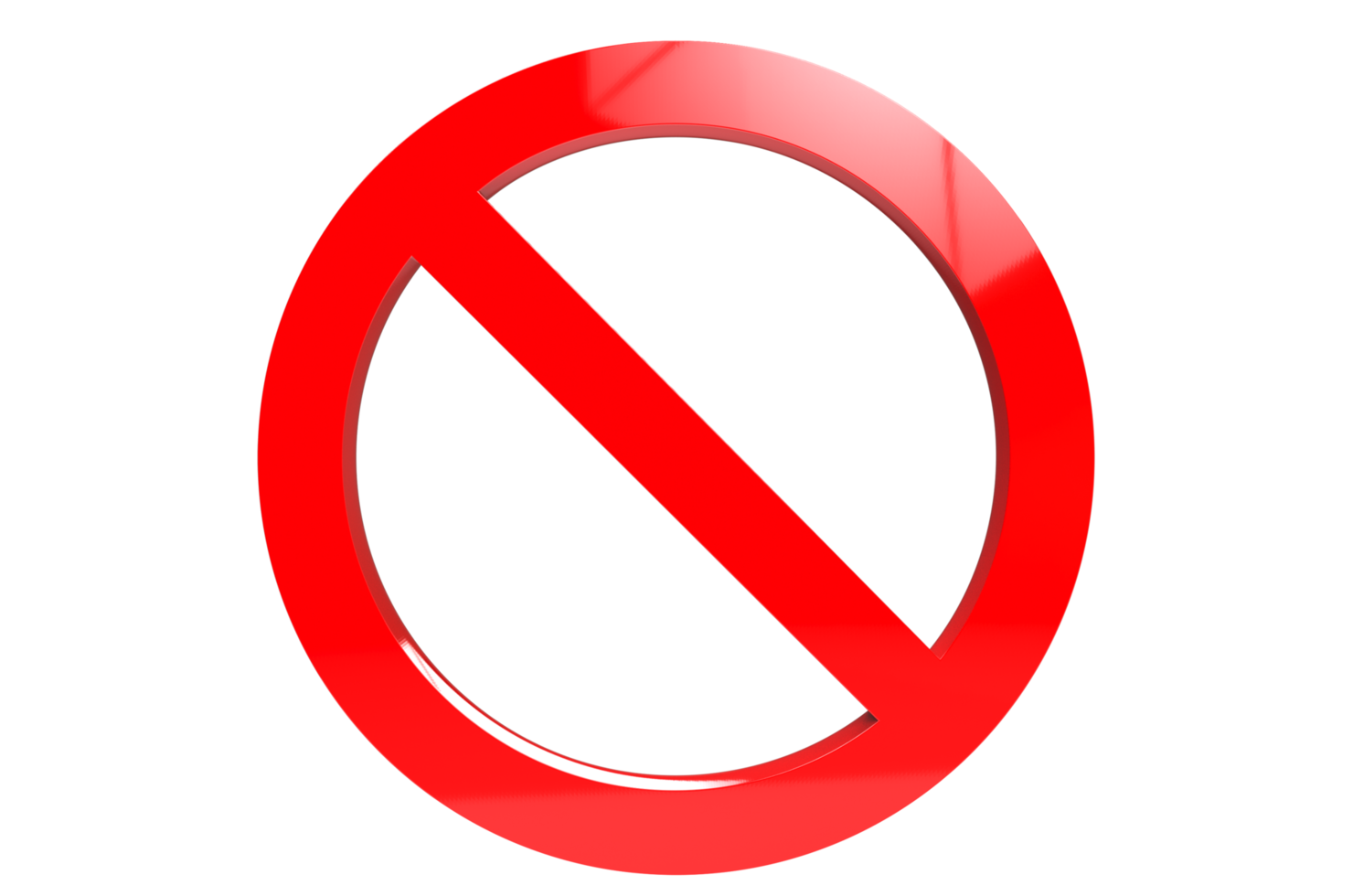 3D Render Forbidden Icon Transparent PNG