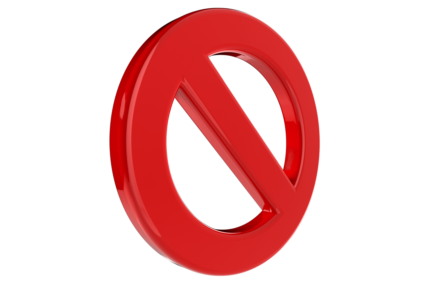 3D Render Forbidden Icon Transparent PNG