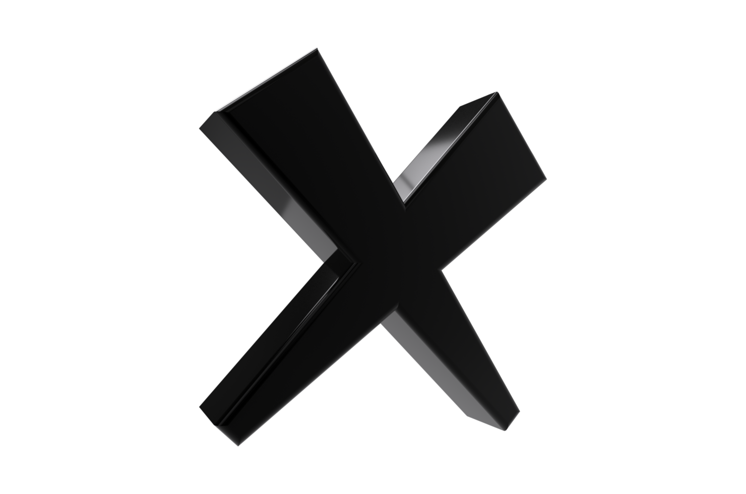 3D Cross sign on a transparent background PNG