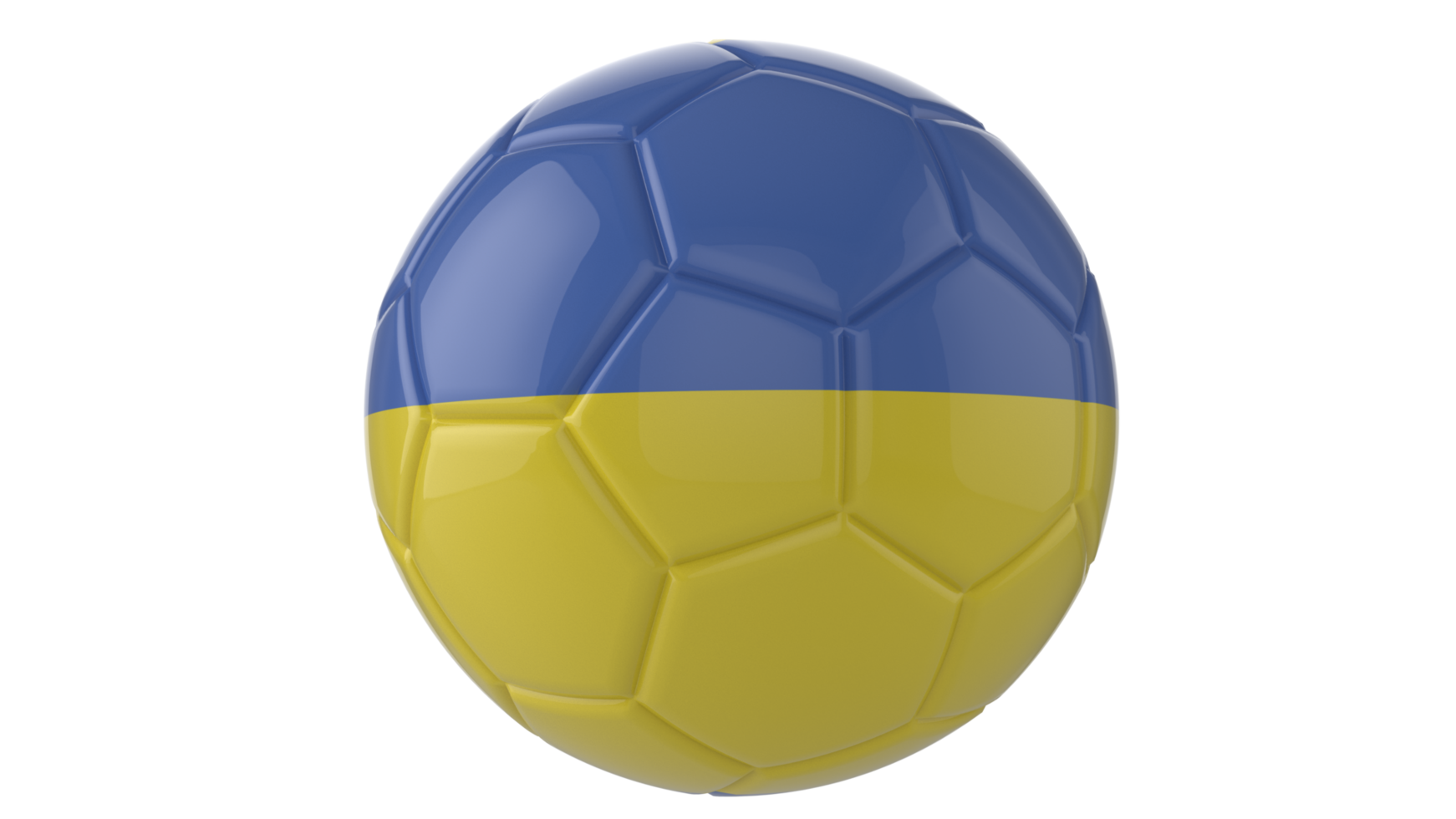 Fútbol Amarillo Balón Fútbol Aislado Sobre Fondo Azul