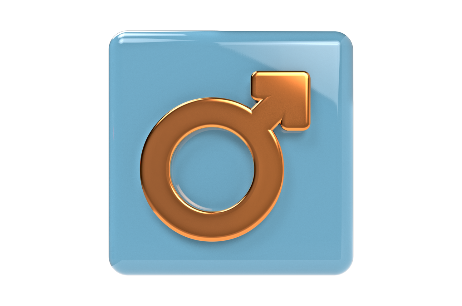 Male, female sex sign. Gender symbols illustration. 3D rendering. 3D Gender Symbols png