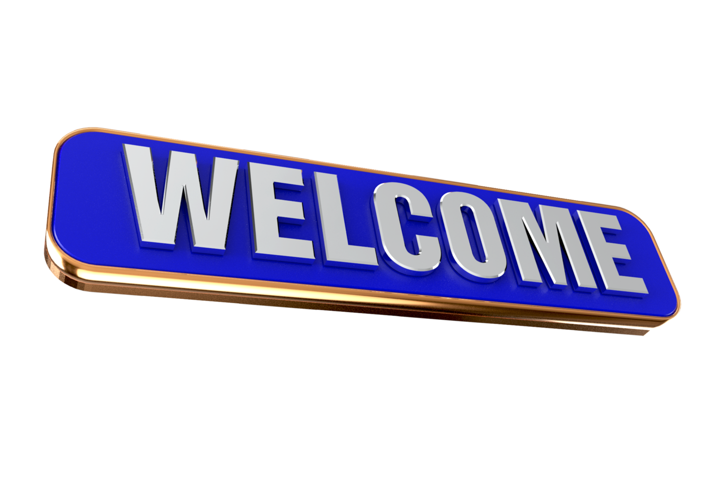 3D Welcome Banner PNG