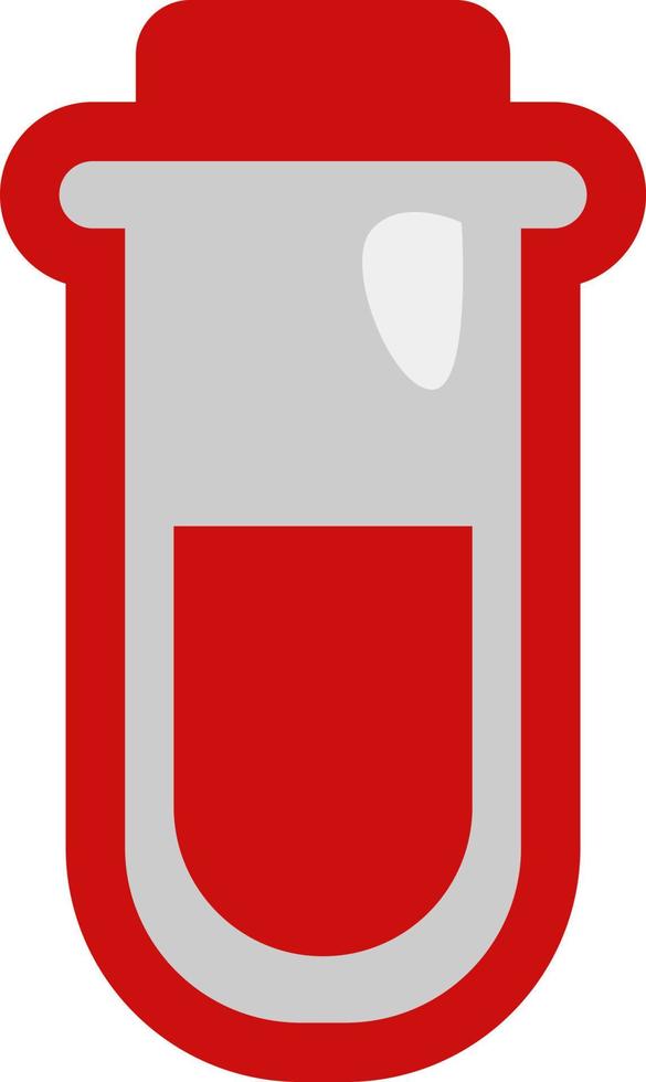 Blood in medical container, illustration, vector on a white background.