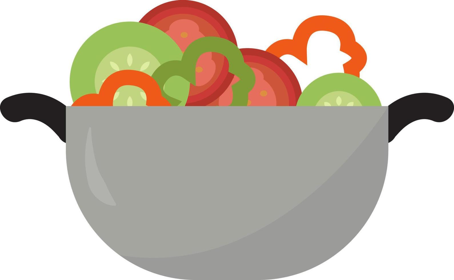 Salad, illustration, vector on white background.