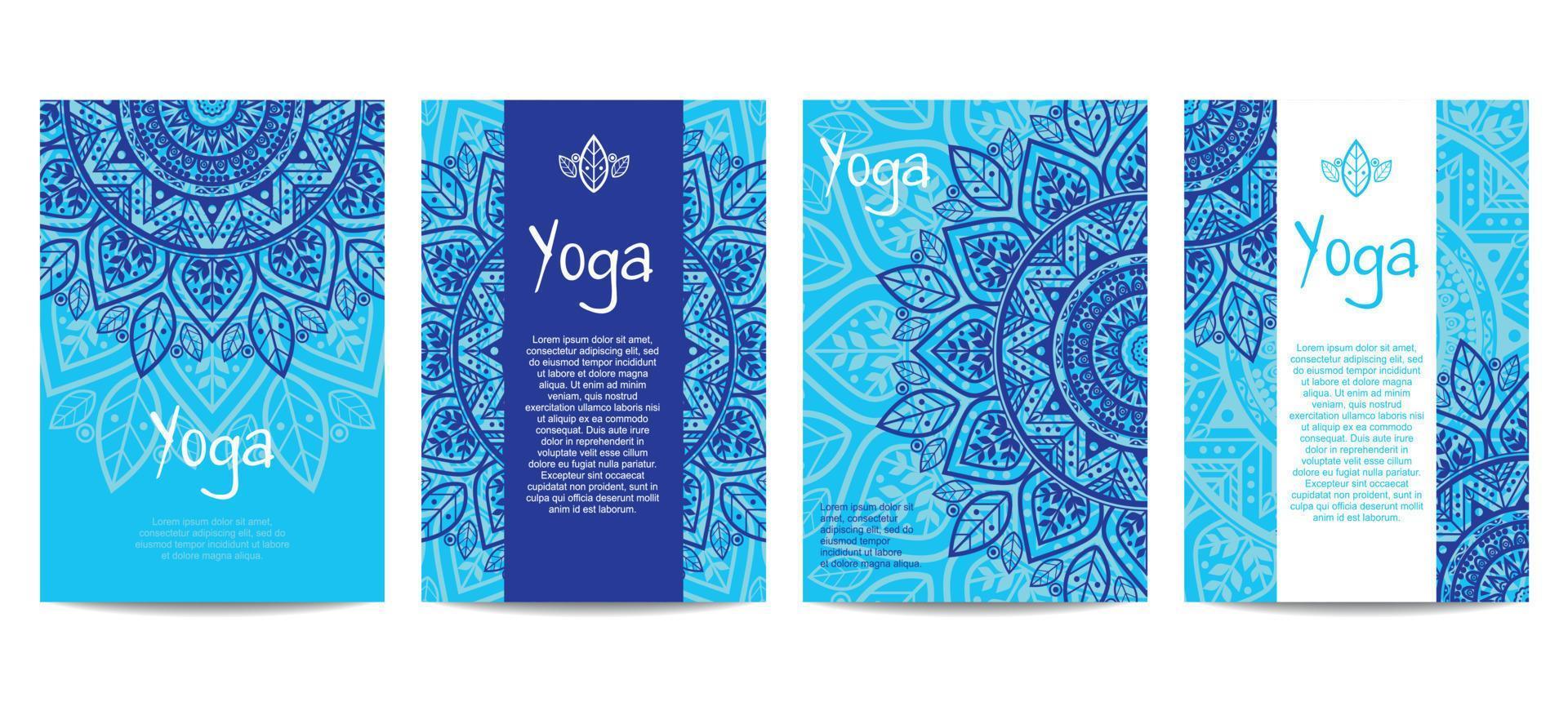 JOGA vertical CARDS set vector