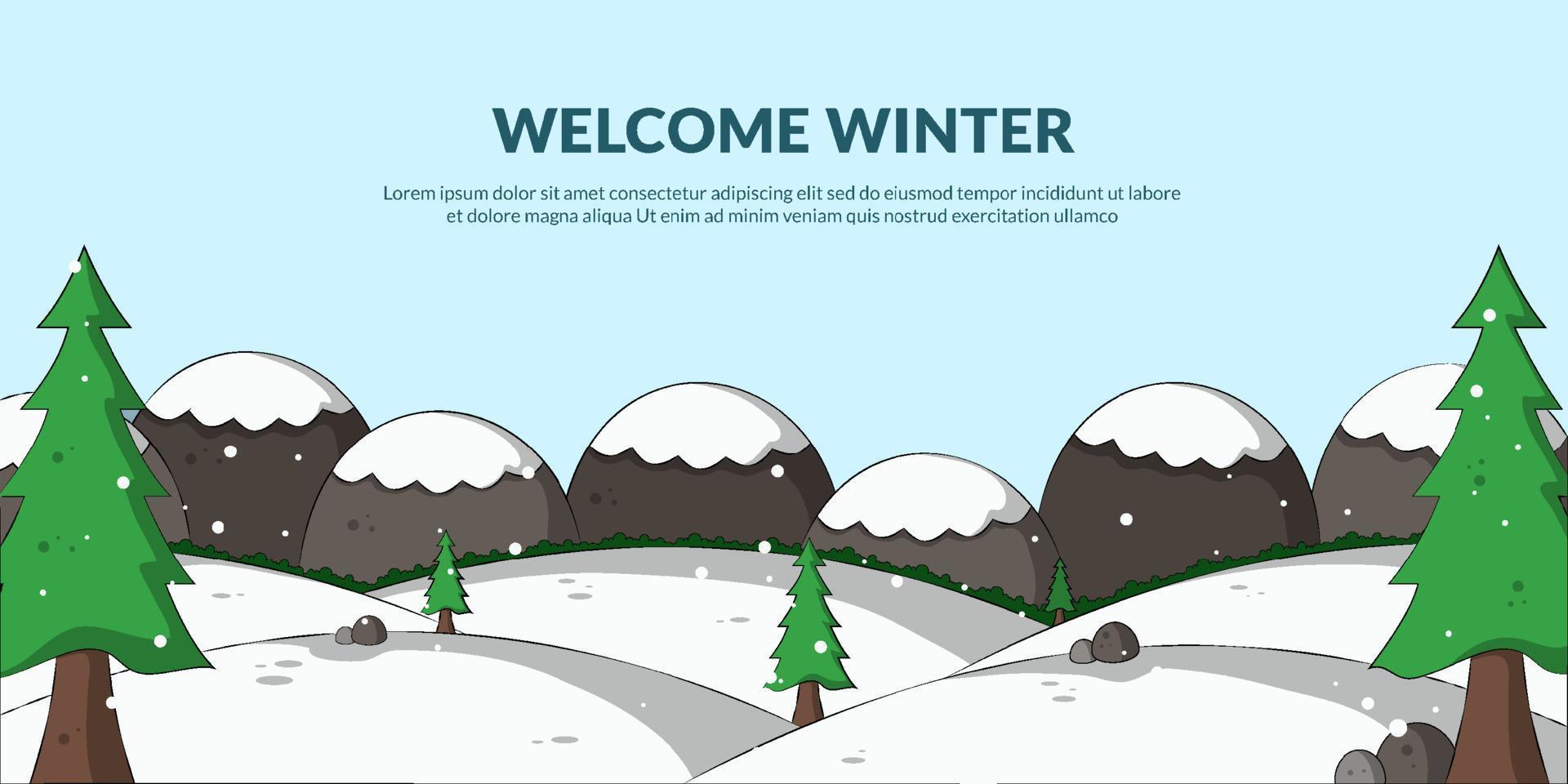 Mountains at winter vector