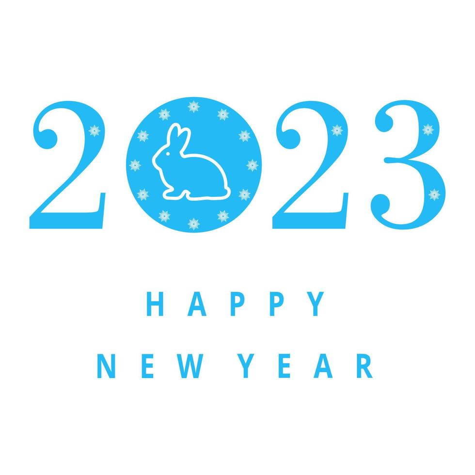 feliz año nuevo 2023 ilustración. vector