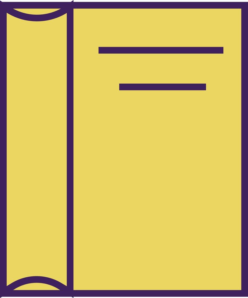 Yellow book, illustration, vector, on a white background. vector