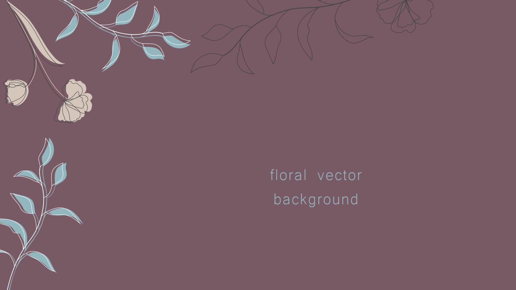 background template with plants and copy space vector