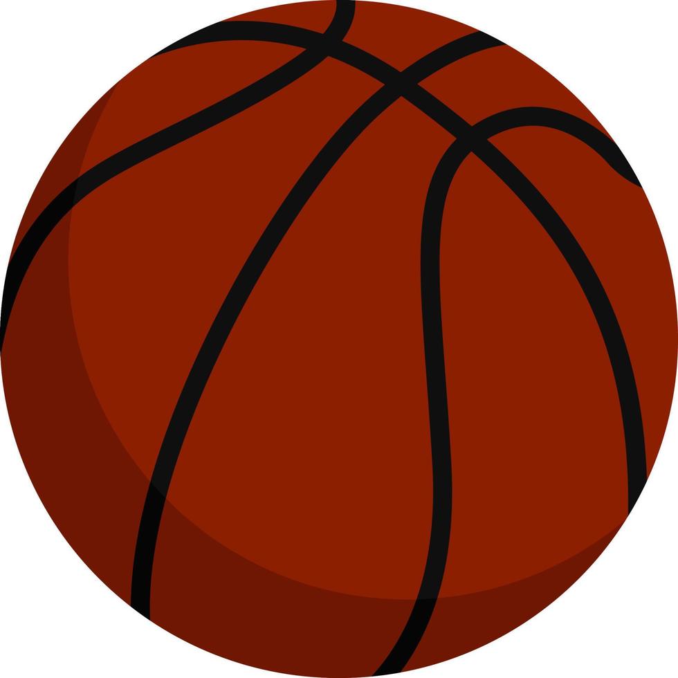 Basketball ball, illustration, vector on white background