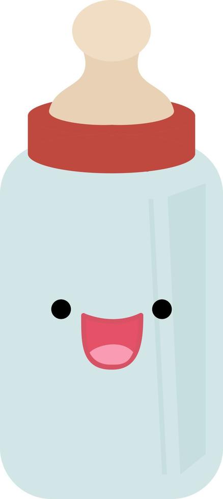 botella de leche, ilustración, vector sobre fondo blanco.