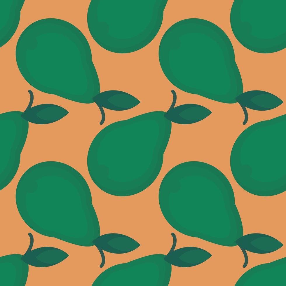 Pears pattern , illustration, vector on white background