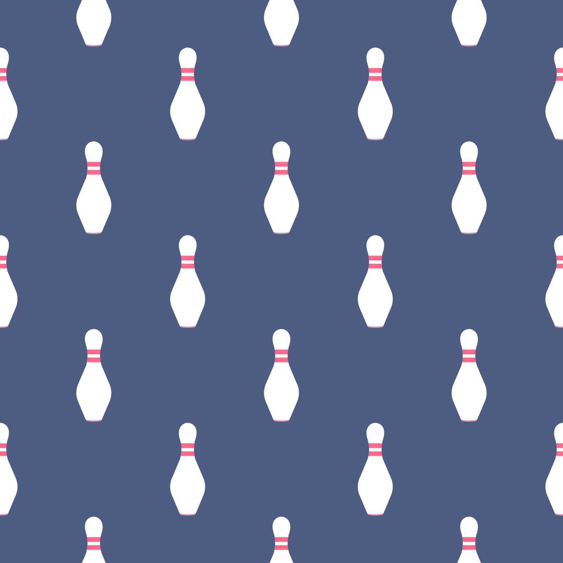 Bowling pin , seamless pattern on a blue background. 13776376 Vector