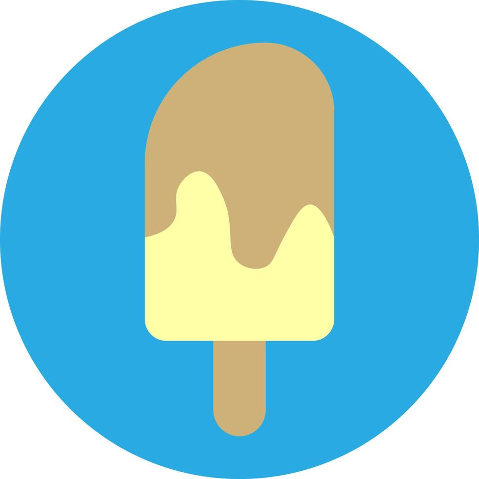 helado de leche, ilustración, sobre un fondo blanco. vector