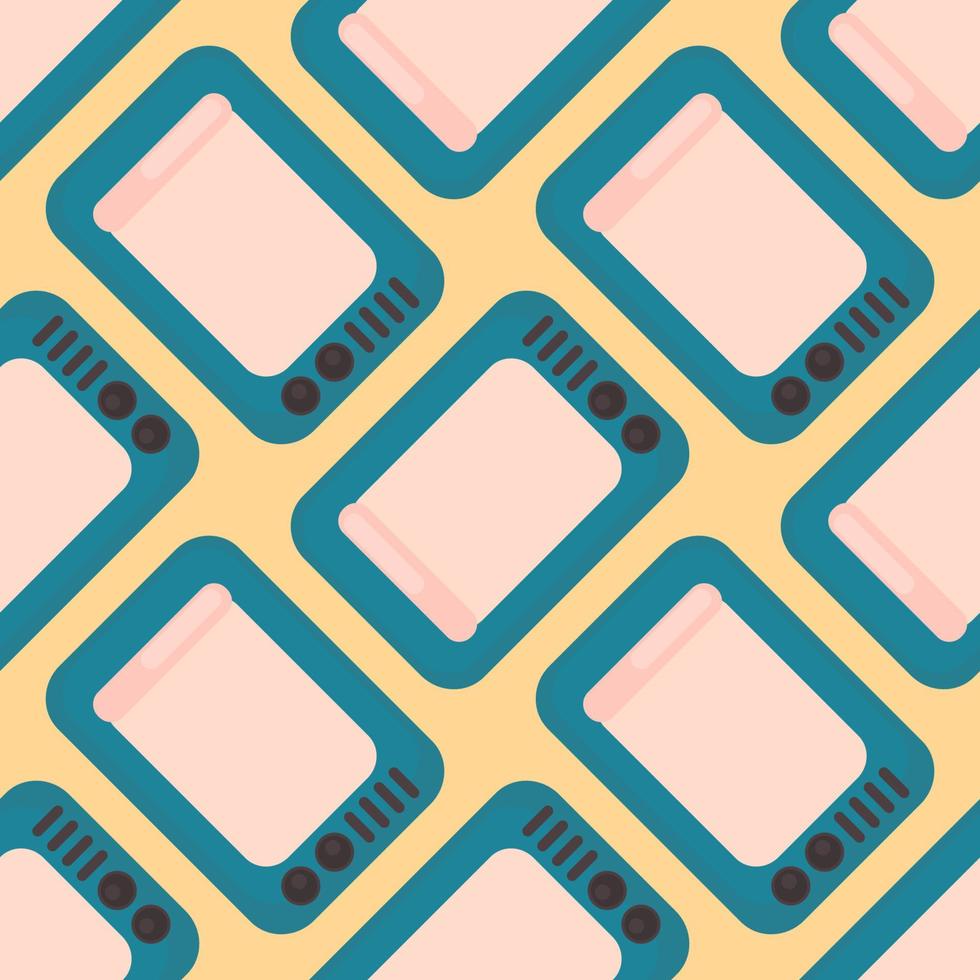 Microwaves pattern , illustration, vector on white background
