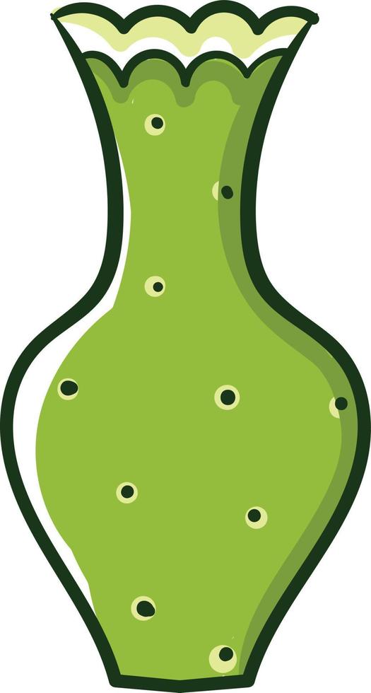 Green vase,illustration,vector on white background vector