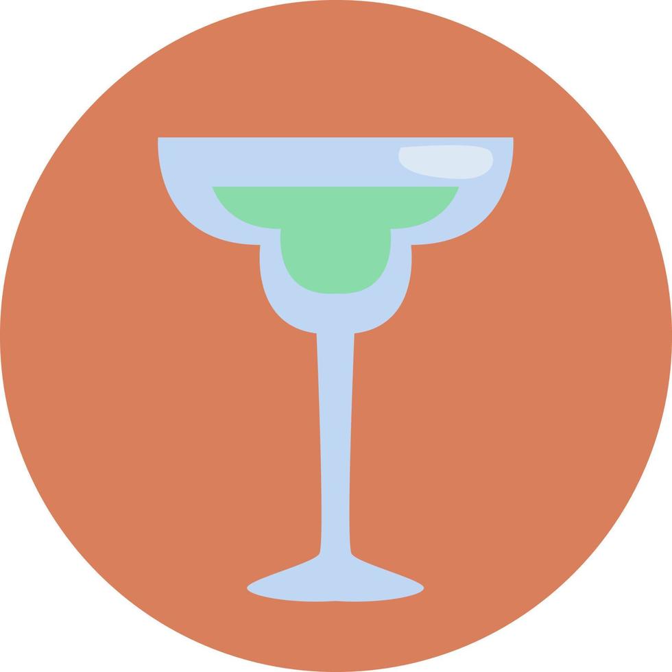 Green margarita, illustration, vector, on a white background. vector