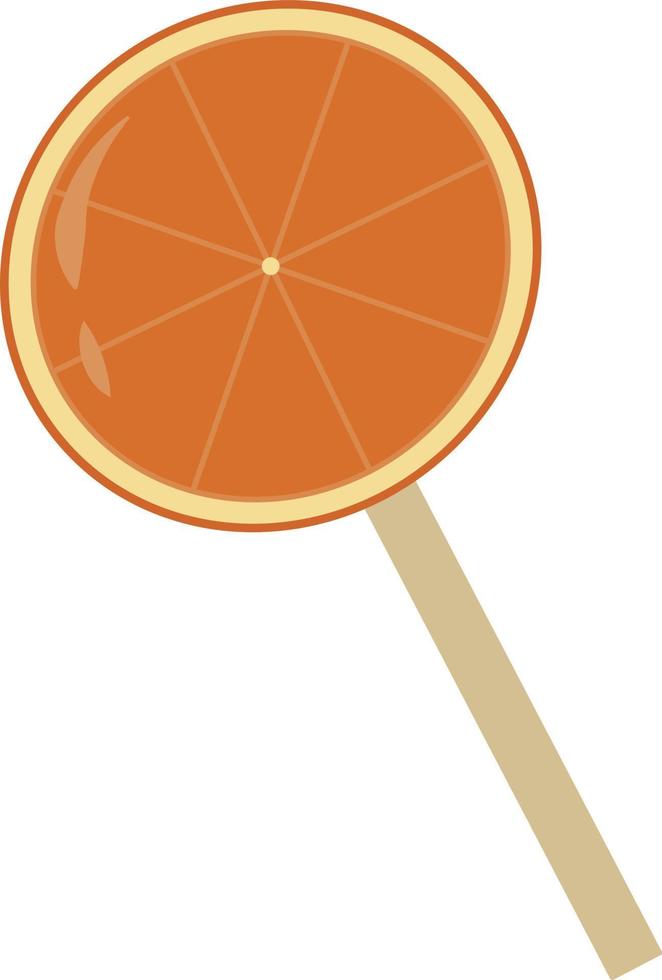Caramelo de naranja, ilustración, vector sobre fondo blanco.