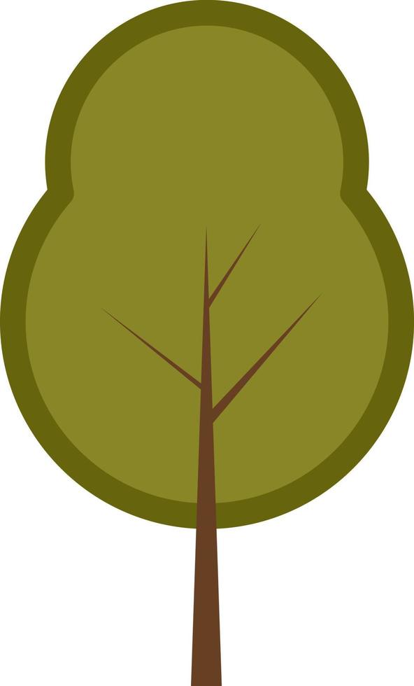 Banyan tree, illustration, on a white background. vector