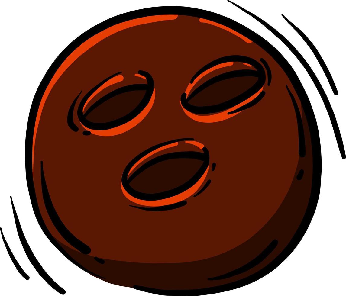 Bowling ball, illustration, vector on white background