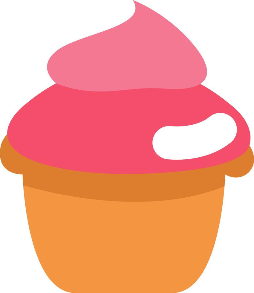 Bakery muffin, illustration, vector on a white background.