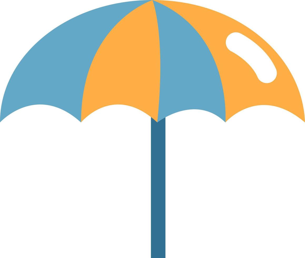 Beach umbrella, illustration, vector, on a white background. vector