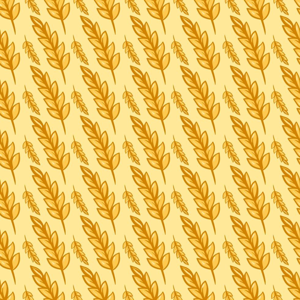 Wheat pattern, illustration, vector on white background