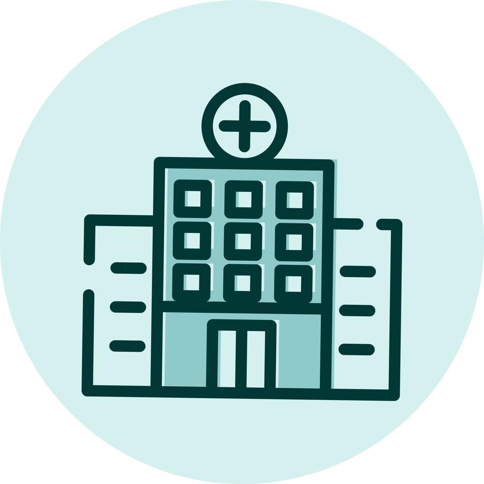 Hospital building, illustration, vector on a white background.