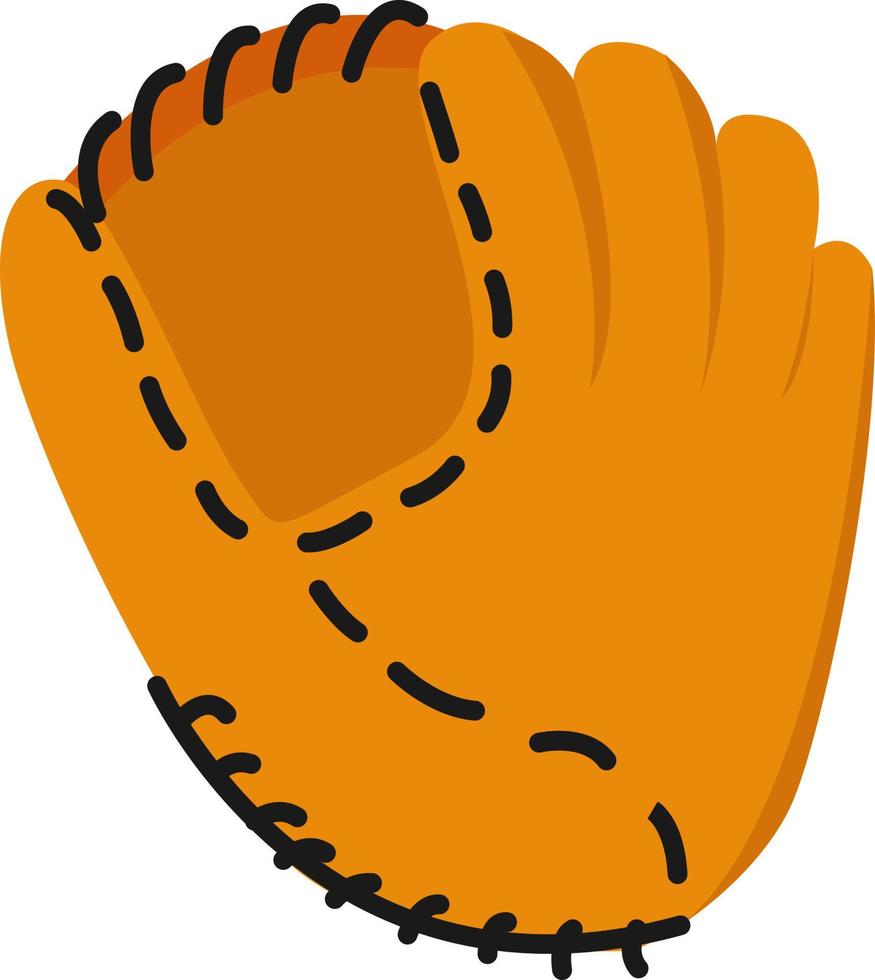 Baseball glove, illustration, vector on white background.