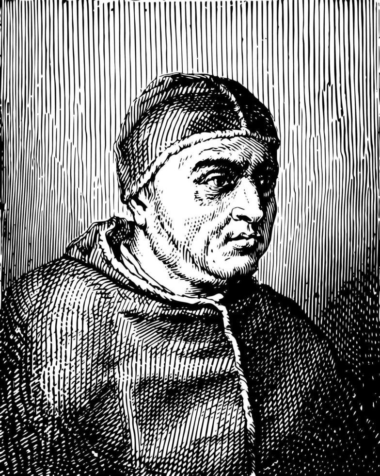 Pope Leo X, vintage illustration vector