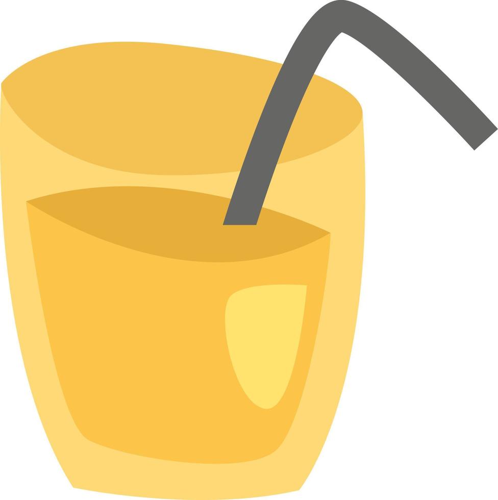 Yellow fruity juice, illustration, vector, on a white background. vector